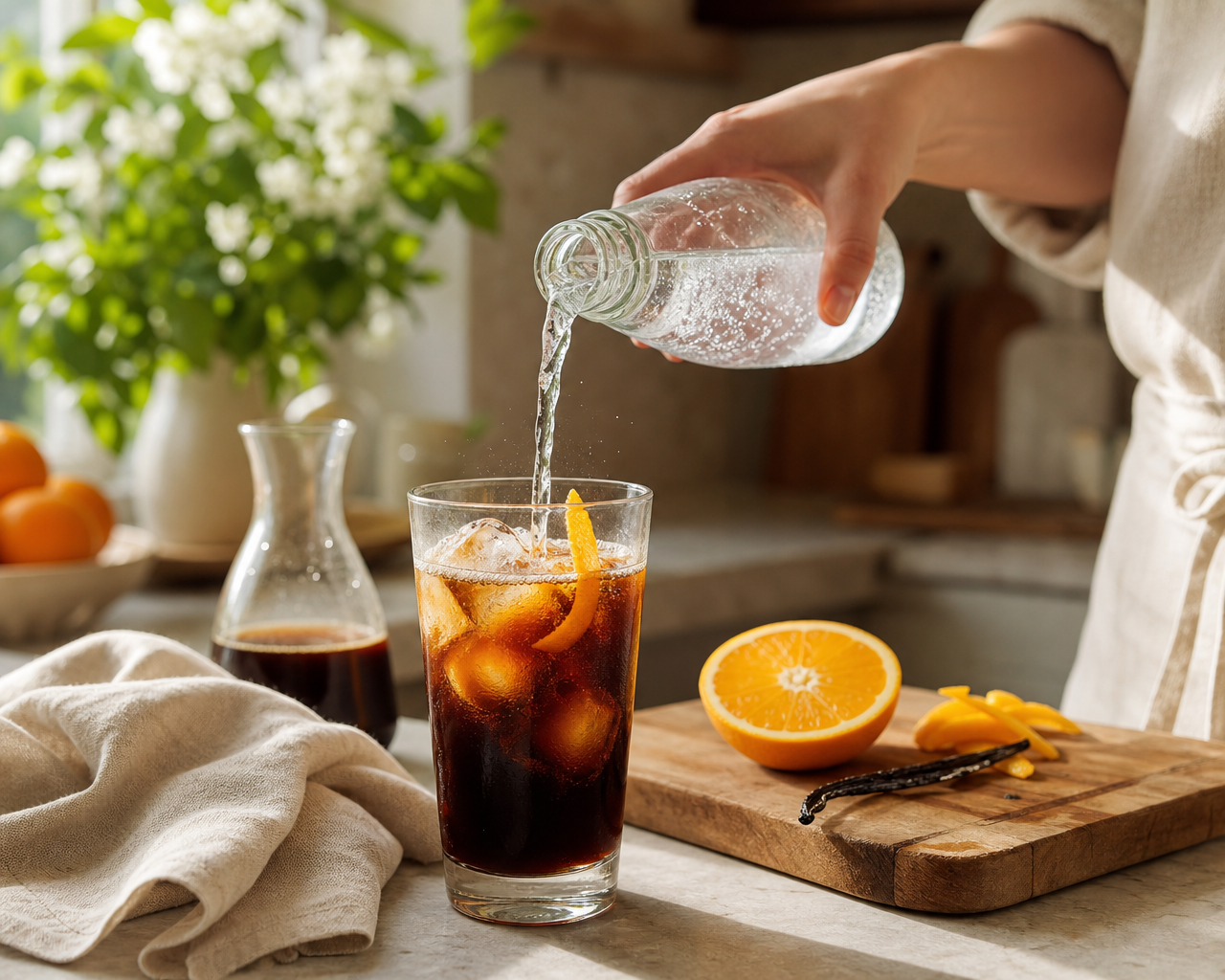 Cold brew s pomerančem a vanilkou na jarní únavu