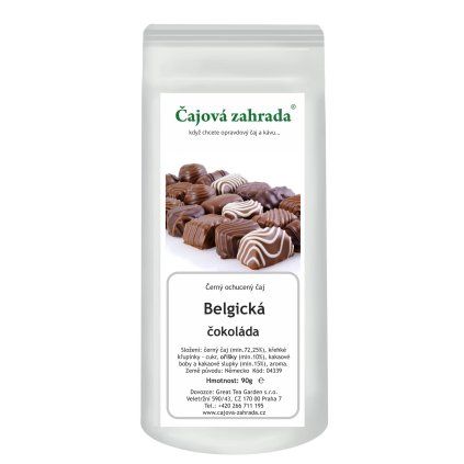 Belgická čokoláda – černý ochucený čaj (Varianta černý čaj 90g)