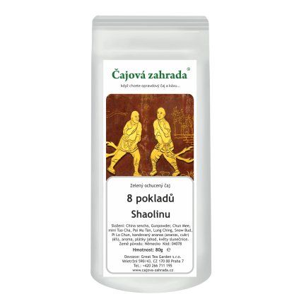 8 pokladů Shaolinu – zelený ochucený čaj (Varianta zelený čaj 80g)