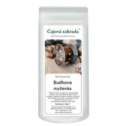 Budhova myšlenka – bílý ochucený čaj s mangem a květy (Varianta bílý čaj 60g)